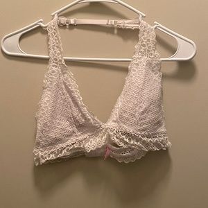 TRUE white lace bralette